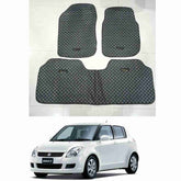 7D Floor Mats Plain Black For Suzuki Swift 2016 to 2021